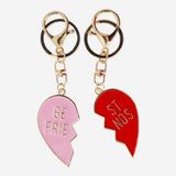 Heart shaped friendship key rings Textile Flying Tiger Copenhagen 