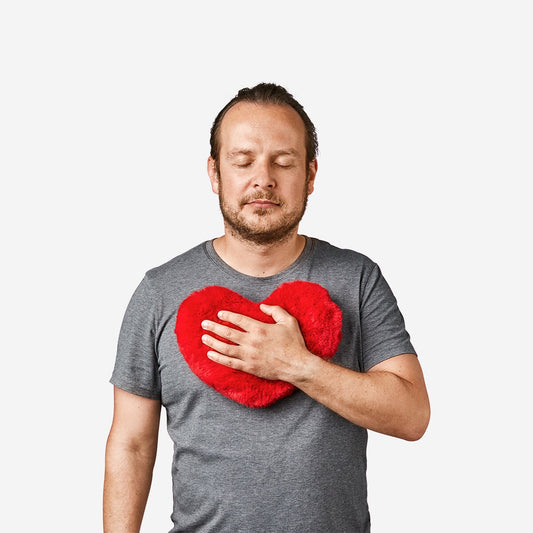 Heart shaped heating cushion