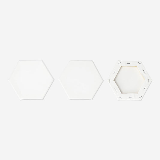 Hexagon-Shaped Canvases - 3 pcs