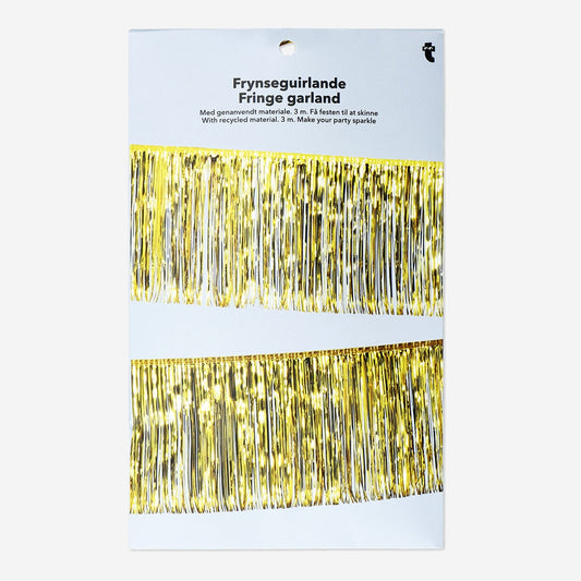 Holographic fringe garland - 300 cm