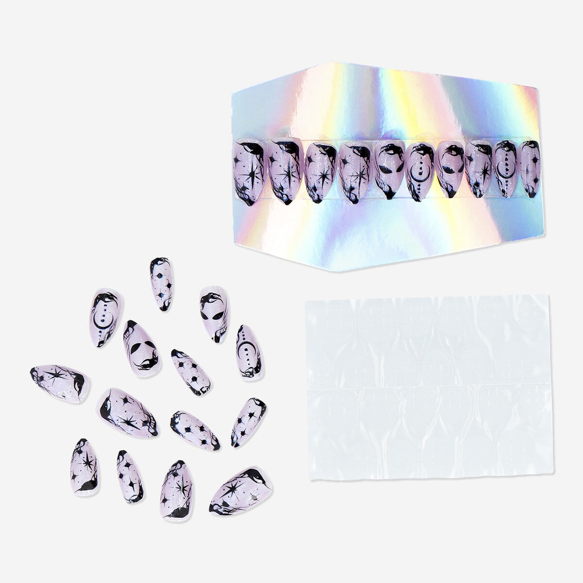 Holographic Stick-On Nails - 24 pcs Personal care Flying Tiger Copenhagen 