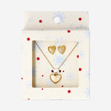 Jewellery set - Gold star earrings and necklace Textile Flying Tiger Copenhagen 