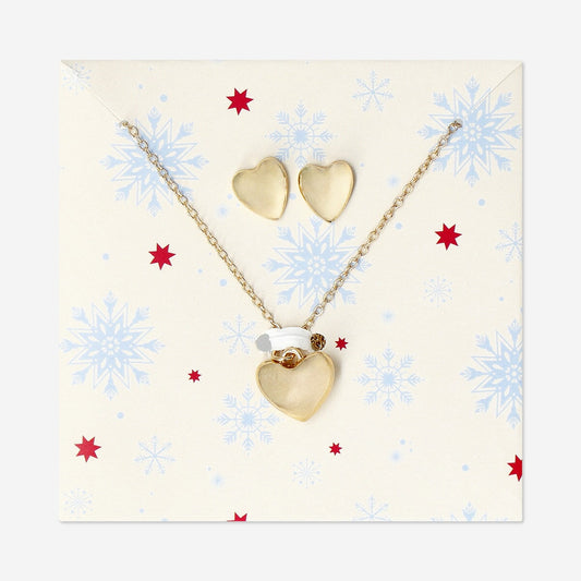 Jewellery set - Gold star earrings and necklace