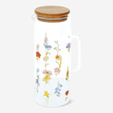 Jug with bamboo lid and flowers - 1.19 l Kitchen Flying Tiger Copenhagen 