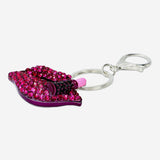 Key Ring with Rhinestone Lips Textile Flying Tiger Copenhagen 