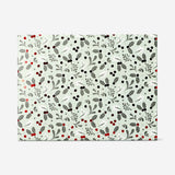 Large gift box with holly print - 21 cm Office Flying Tiger Copenhagen 