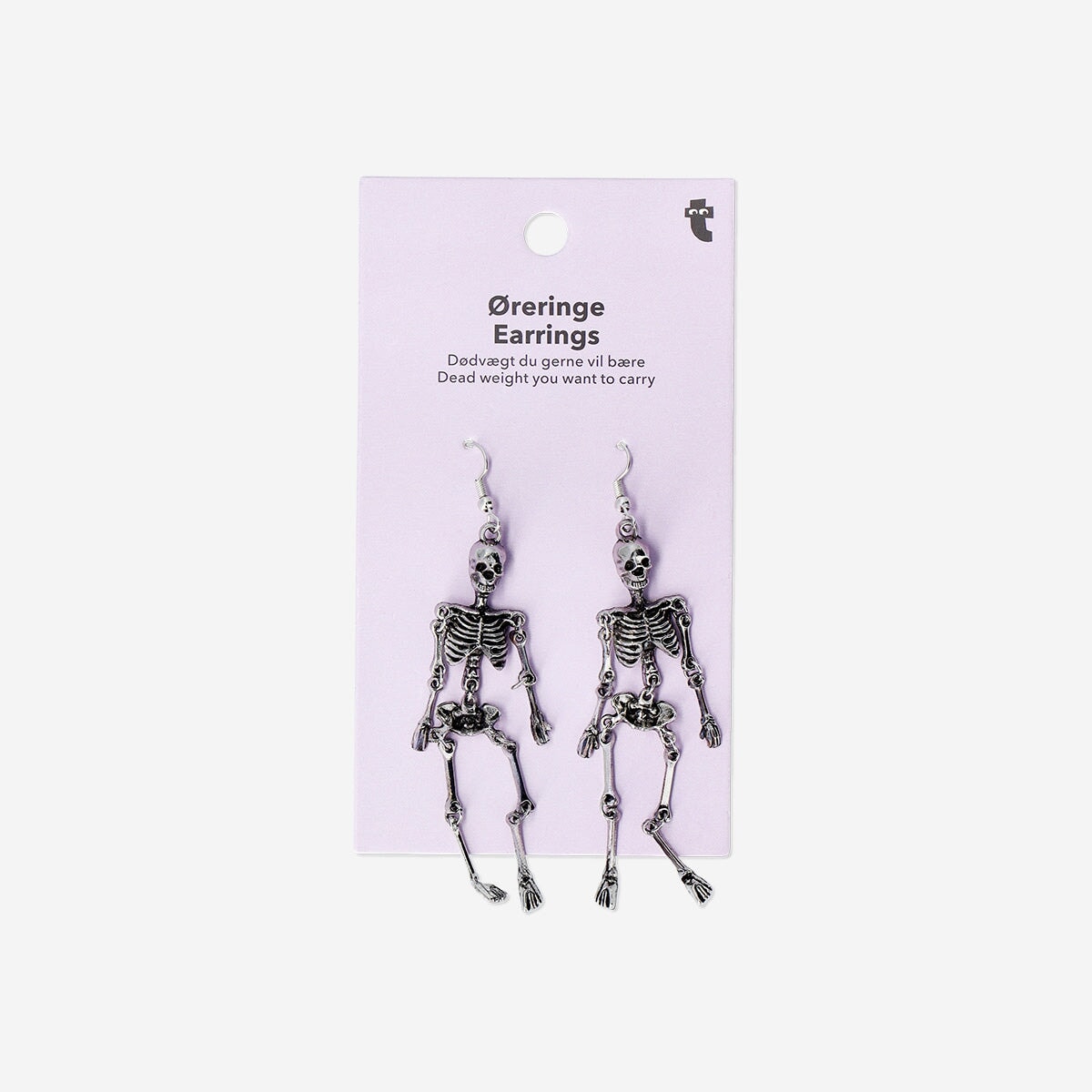 Large skeletons earrings textile Flying Tiger Copenhagen 