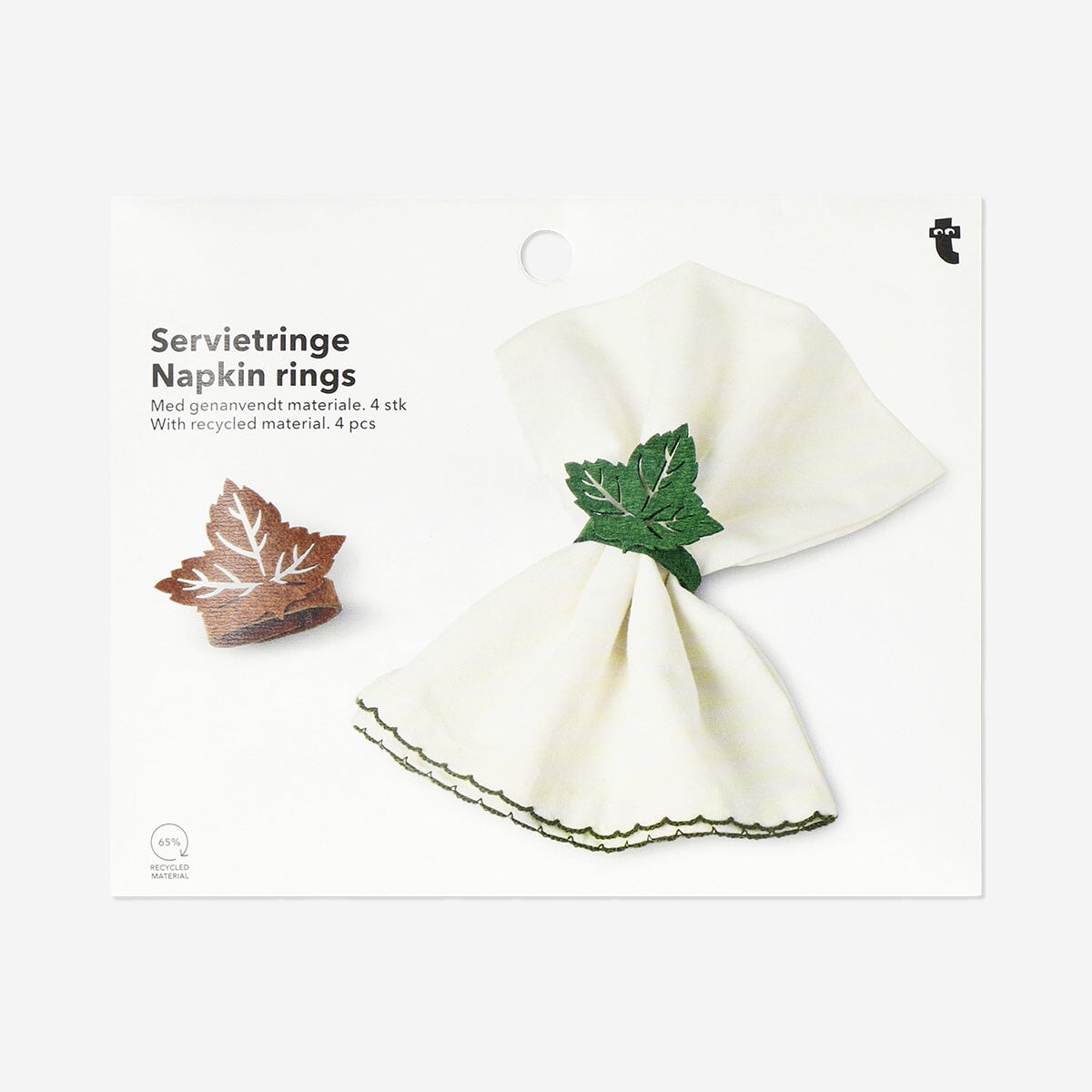 Leaf napkin rings - 4 pcs Party Flying Tiger Copenhagen 