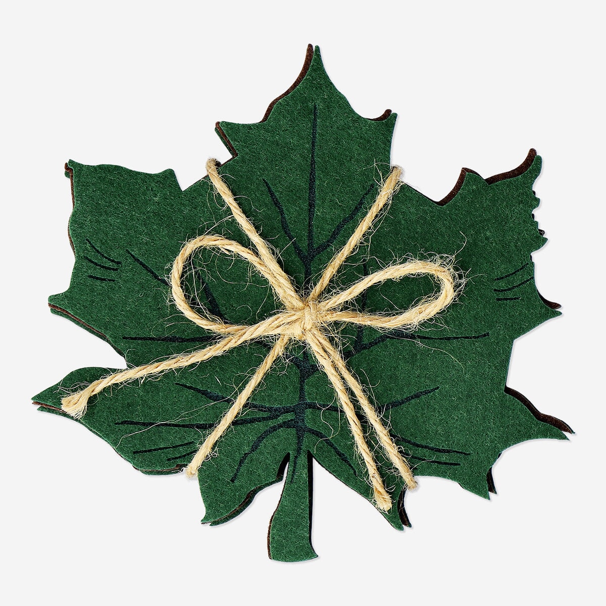 Leaf-Shaped Felt Coasters - 4 pcs Kitchen Flying Tiger Copenhagen 