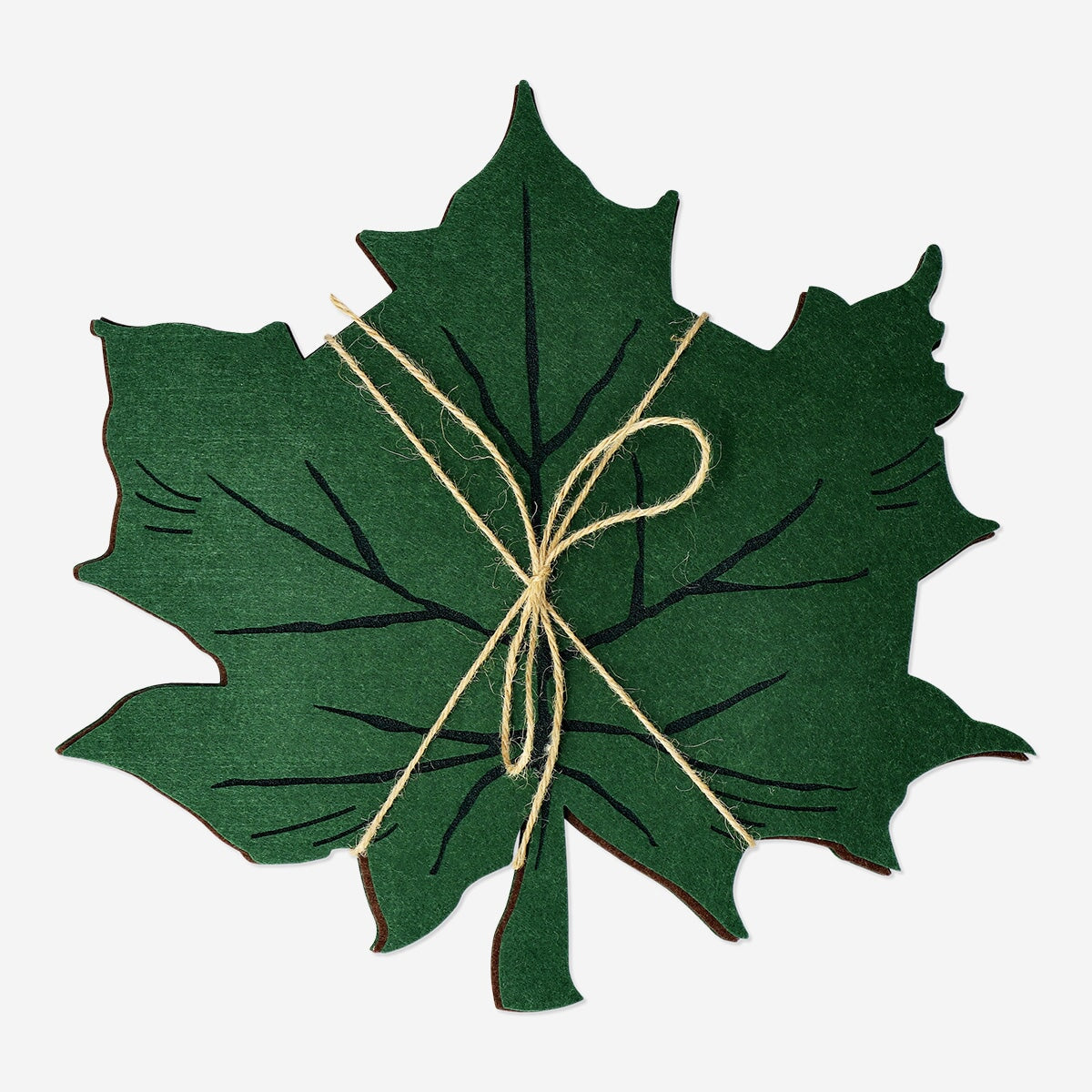 Leaf-Shaped Felt Placemats - 4 pcs Kitchen Flying Tiger Copenhagen 