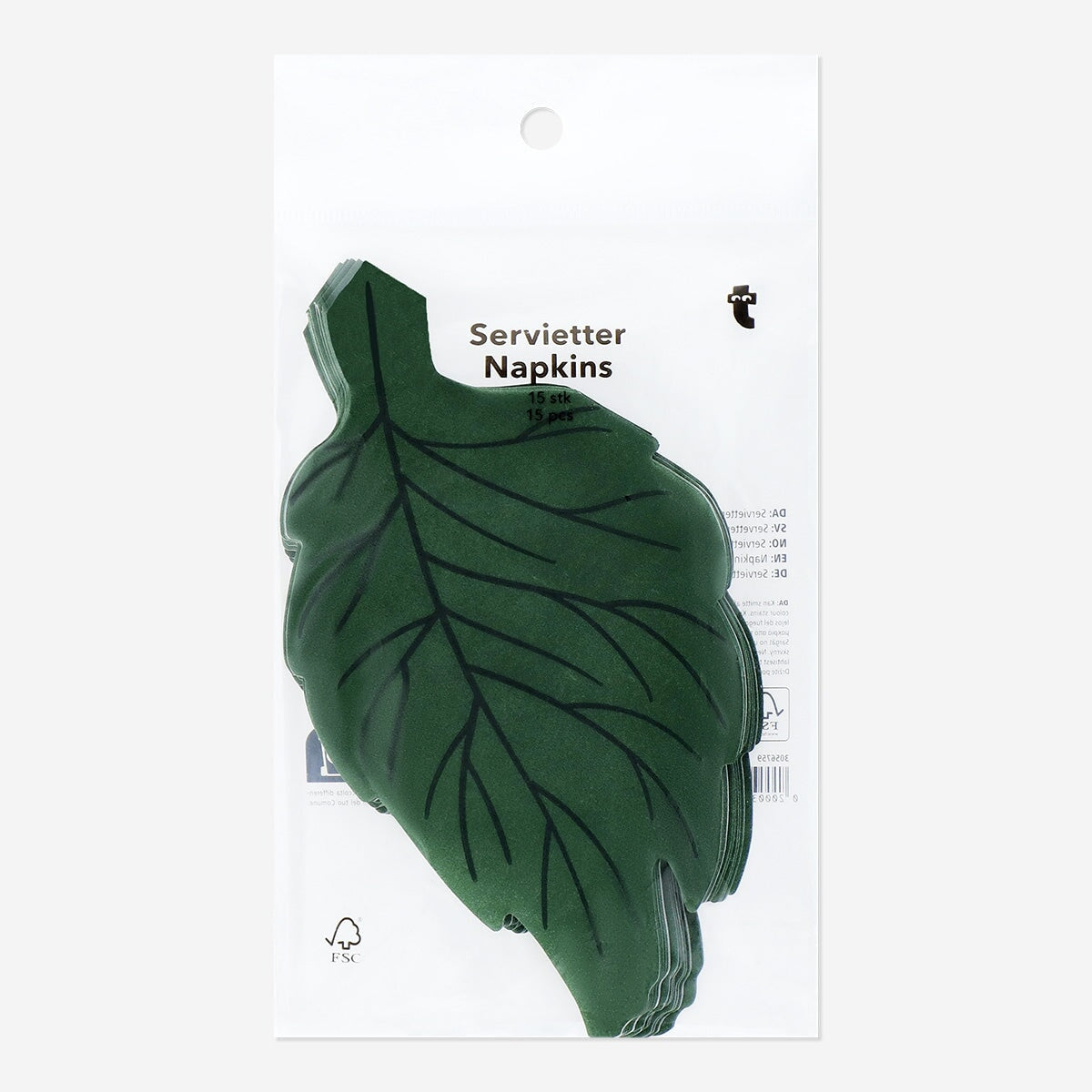 Leaf-Shaped Napkins - 15 pcs Party Flying Tiger Copenhagen 