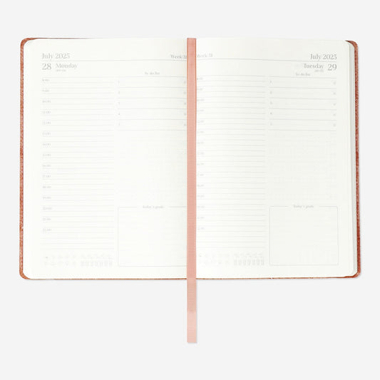 Leather-Bound Daily Diary A5 - English