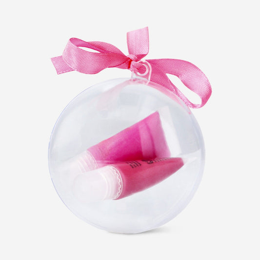 Lip gloss bauble set with orange fragrance - 2 pcs
