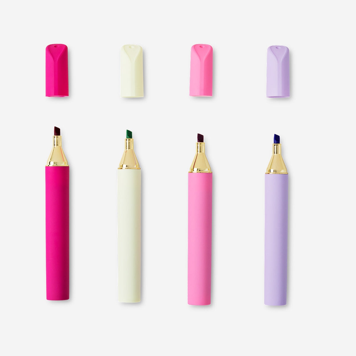 Lipstick-Shaped Highlighters - 4 pcs Office Flying Tiger Copenhagen 