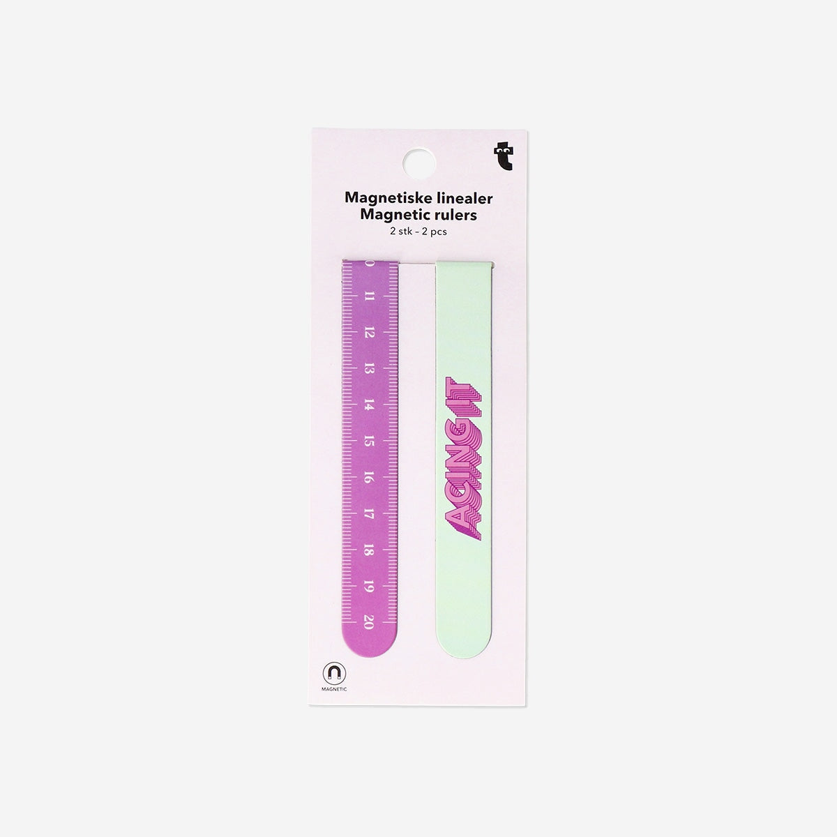 Magnetic ruler bookmarks - 2 pcs | Flying Tiger Copenhagen