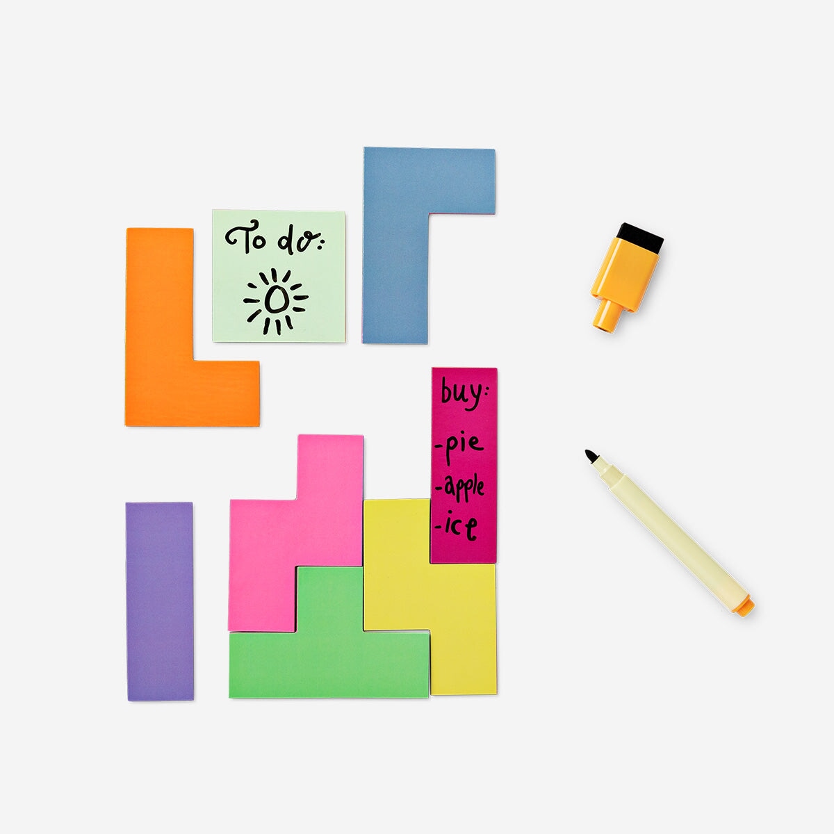 Magnetic sticky notes with magnetic marker Office Flying Tiger Copenhagen 