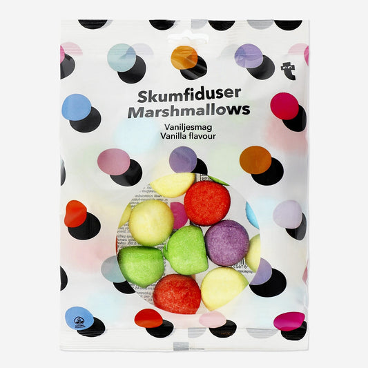 Marshmallow ball mix with vanilla flavour