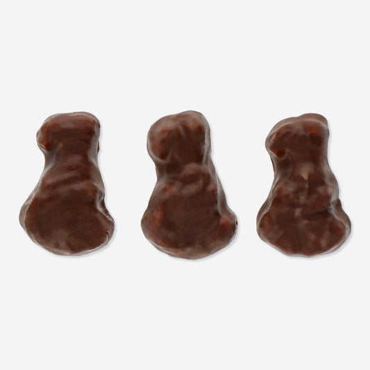Marshmallow rabbits. Milk chocolate and strawberry flavour