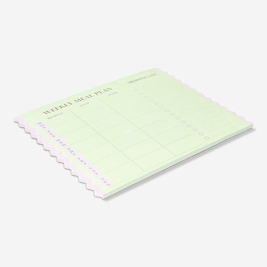 Meal planner with scalloped edges - English