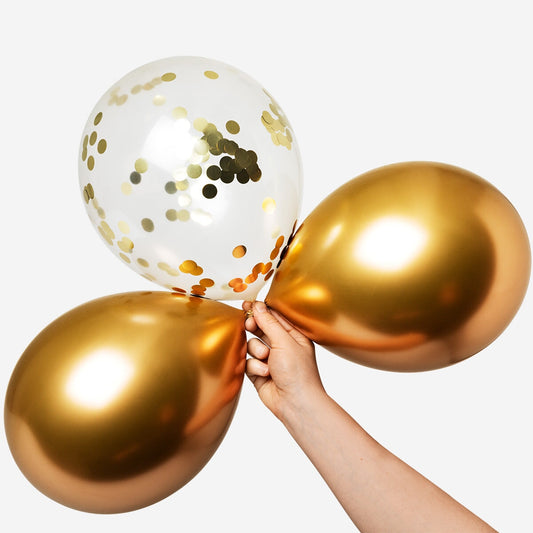 Metallische Ballons - 6 Stk