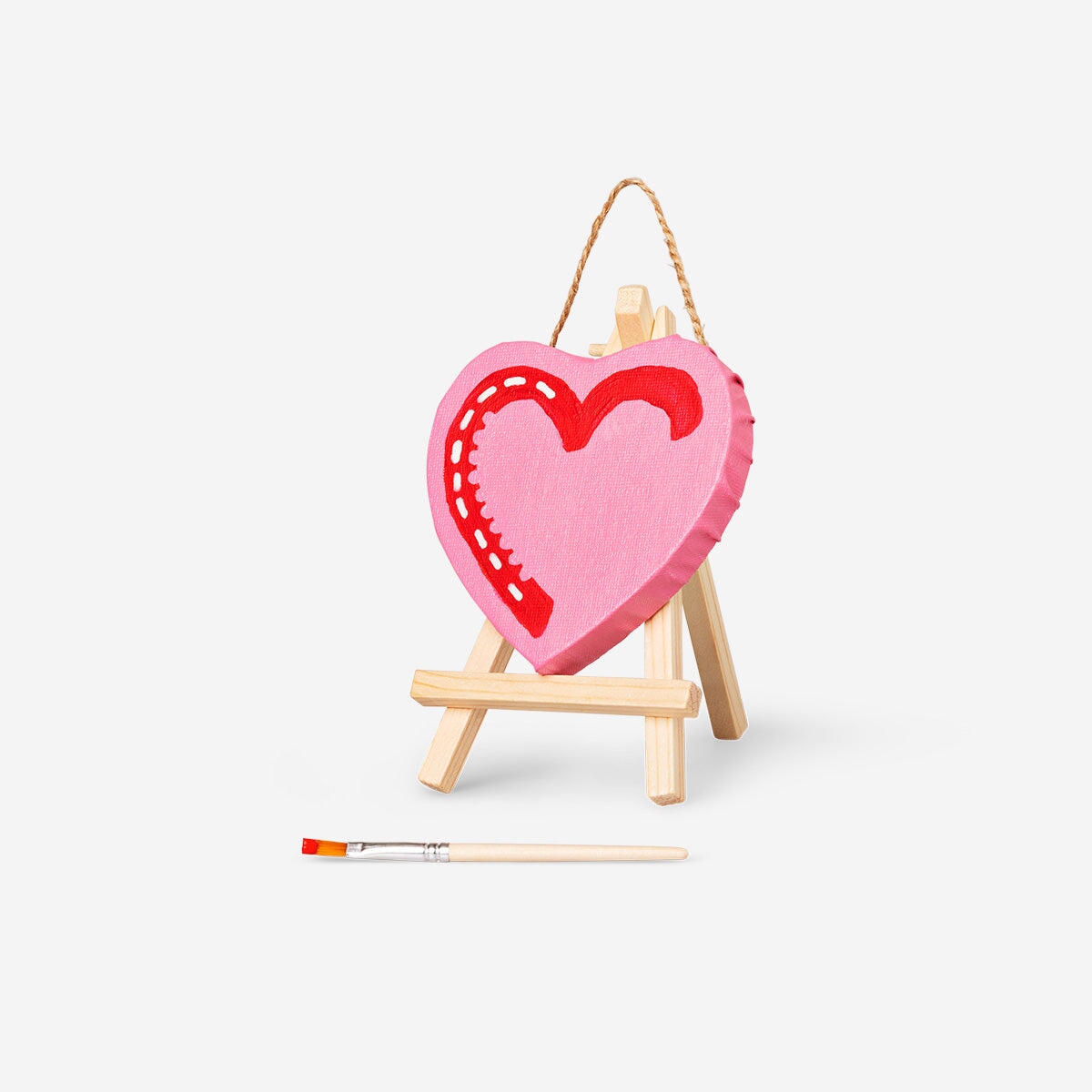 Mini heart shaped canvas with easle Hobby Flying Tiger Copenhagen 