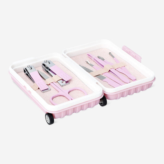 Mini kit de manucure dans une valise - 8 pcs