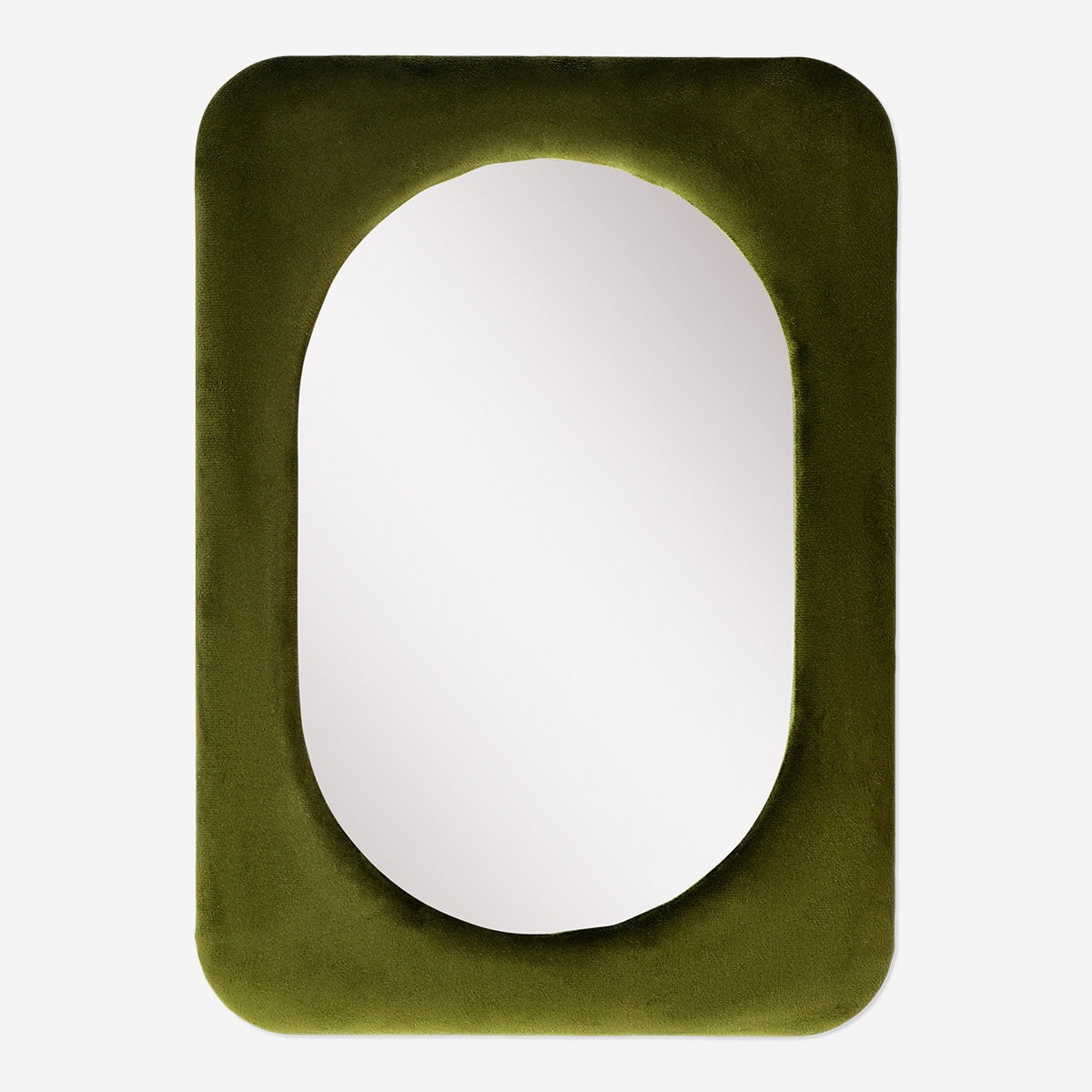 Mirror with green fabric frame Home Flying Tiger Copenhagen 