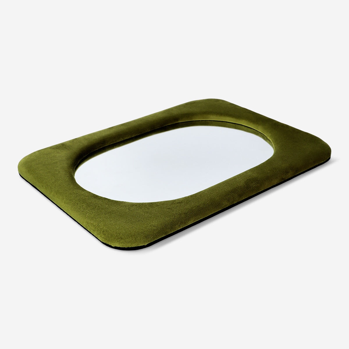 Mirror with green fabric frame Home Flying Tiger Copenhagen 