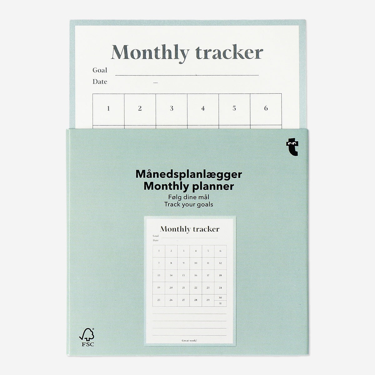 Monthly Planner to Track Your Goals - English Office Flying Tiger Copenhagen 