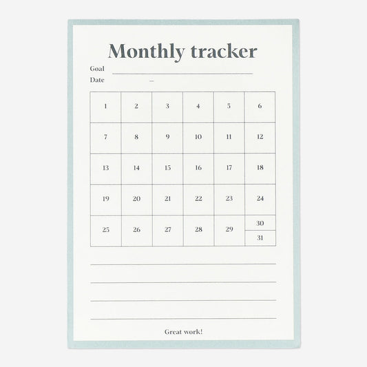 Monthly Planner to Track Your Goals - English