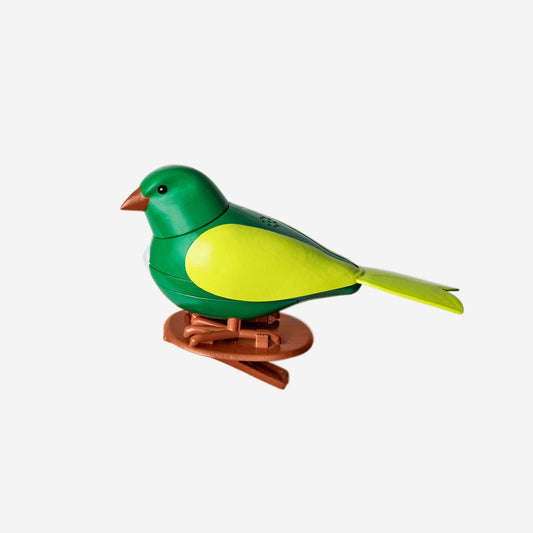 Motion activated singing bird