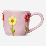 Mug with embossed flowers - 330 ml Kitchen Flying Tiger Copenhagen 