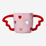 Mug with embossed hearts - 310 ml Kitchen Flying Tiger Copenhagen 