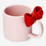 Mug with embossed red bow - 300 ml Kitchen Flying Tiger Copenhagen 