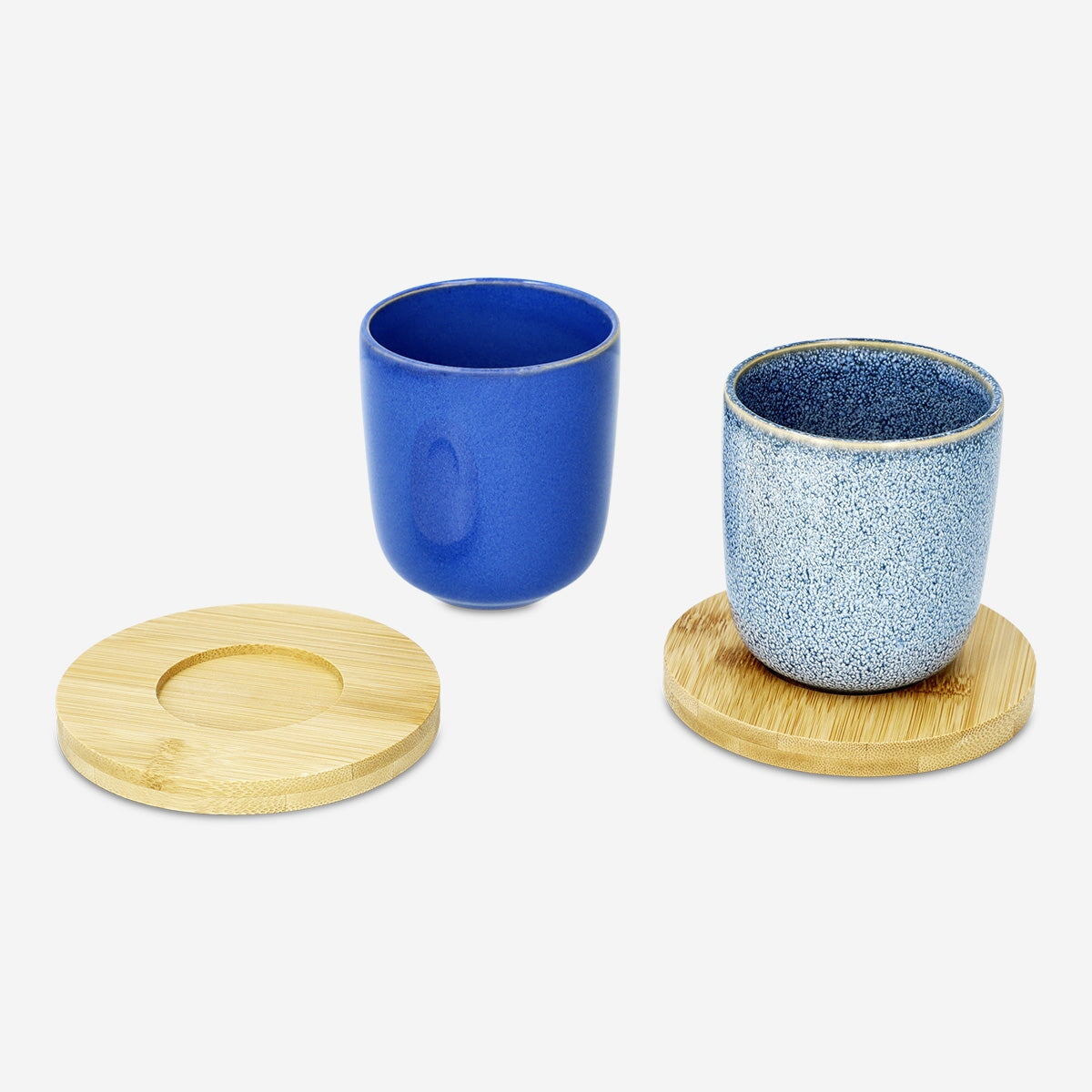 Mugs with bamboo coasters - 4 pcs Kitchen Flying Tiger Copenhagen 