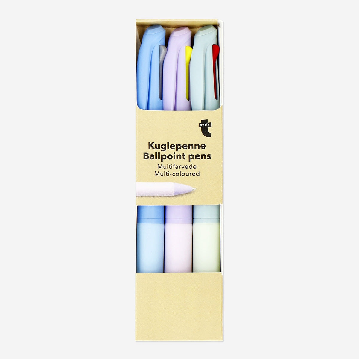 Multi-coloured ballpoint pens. 3 pcs Office Flying Tiger Copenhagen 