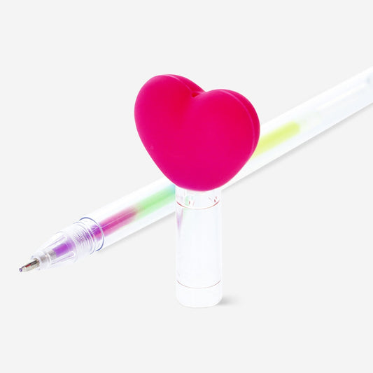 Multi-coloured gel pen