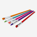 Multi coloured pain brushes with synthetic bristles - 5 pcs Hobby Flying Tiger Copenhagen 