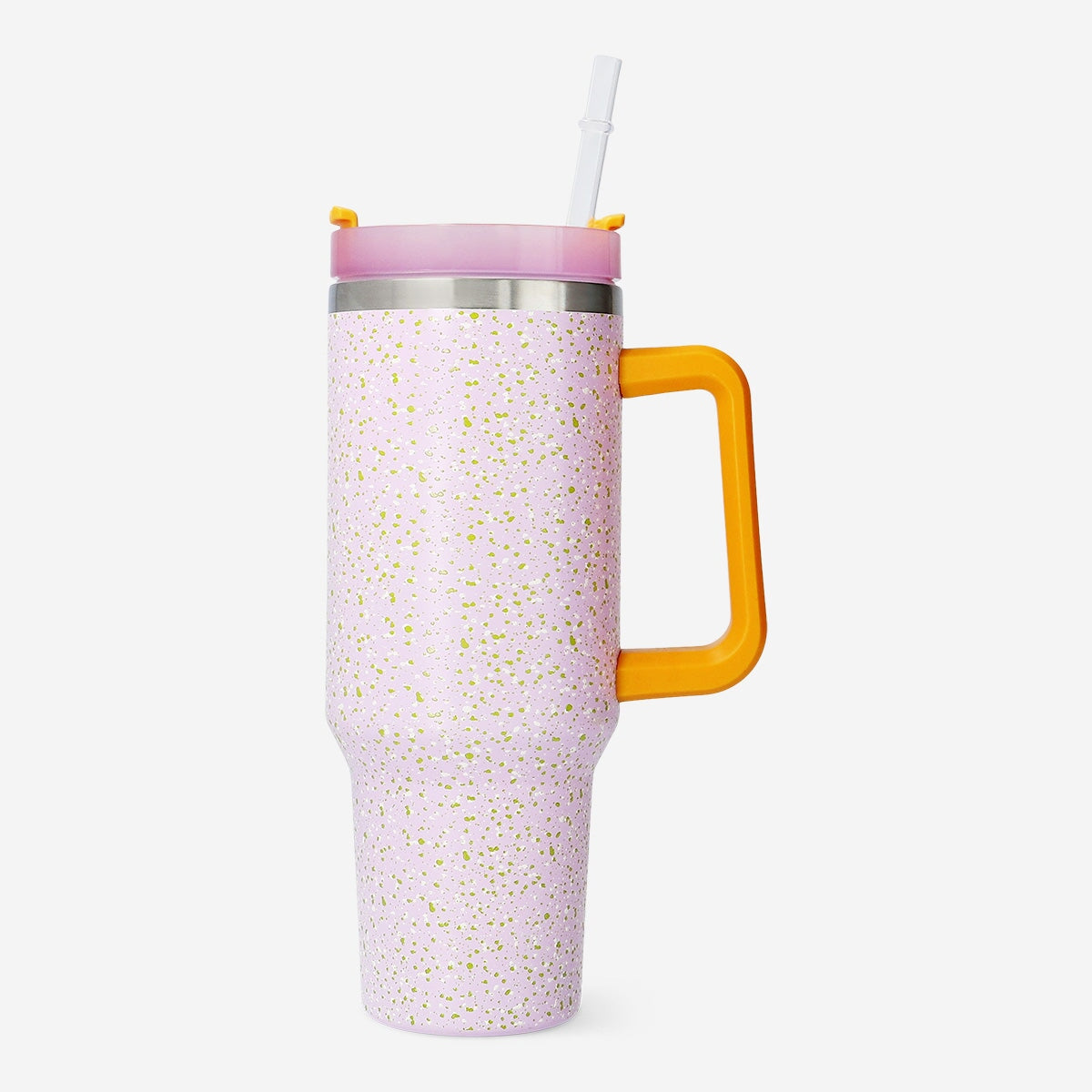 Multi coloured tumbler with lid and straw - 1.2 L Kitchen Flying Tiger Copenhagen 