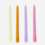 Multi coloured twisted dinner candles - 4 pcs Home Flying Tiger Copenhagen 