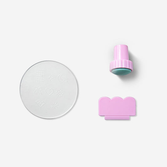 Nail stamping kit with stencils