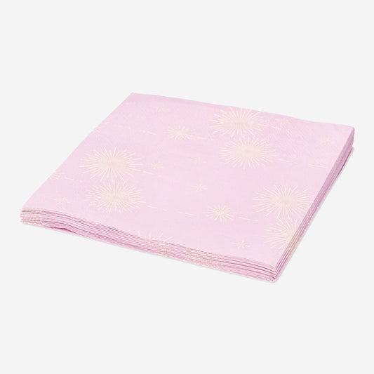 Napkins with fireworks design - 16 pcs