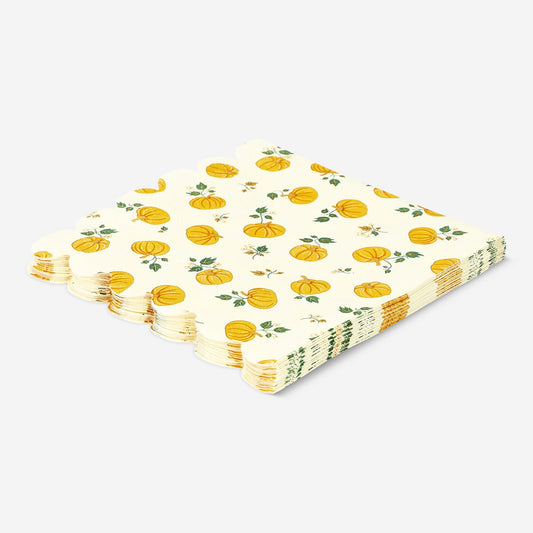 Serviettes avec citrouilles - 16 pcs