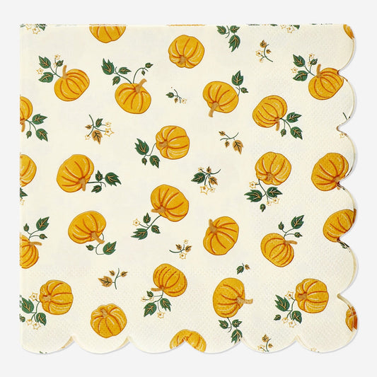 Serviettes avec citrouilles - 16 pcs