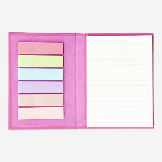 Notebook with page markers