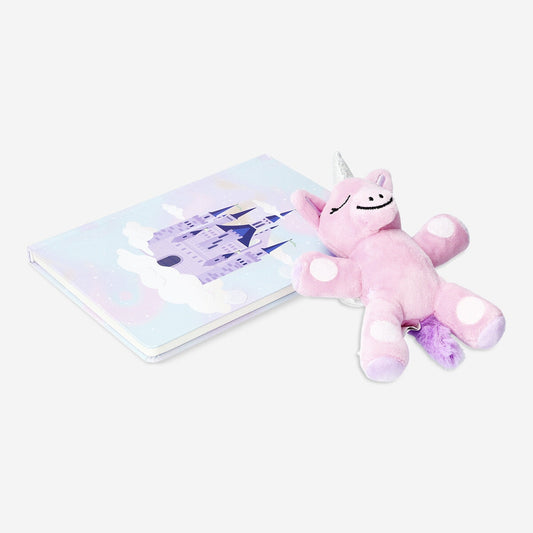 Carnet de notes avec licorne en peluche