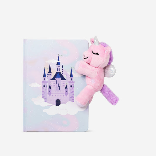 Carnet de notes avec licorne en peluche