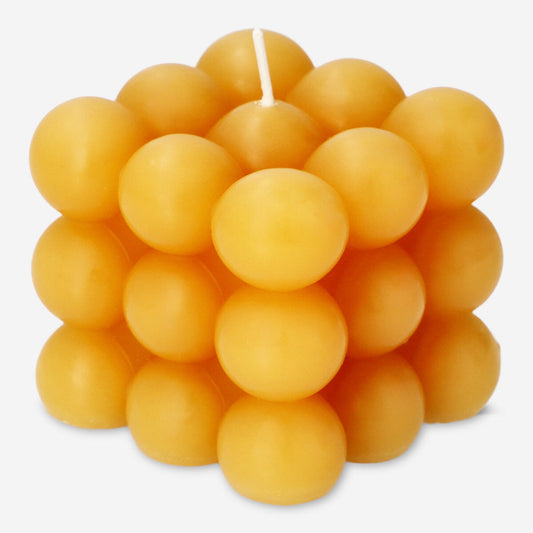 Orange boblelys. 6x6 cm