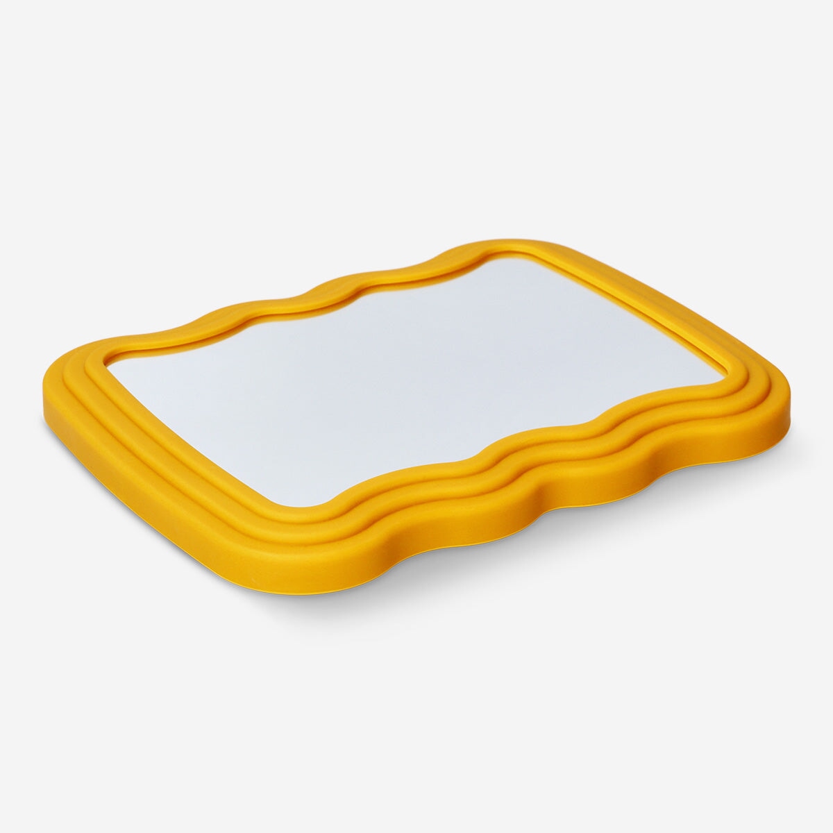 Orange standing mirror with wavy edge design Home Flying Tiger Copenhagen 