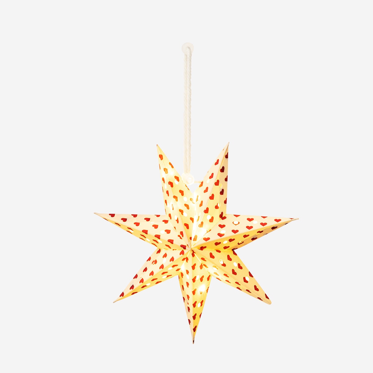Paper star with hearts for hanging - 15 cm Home Flying Tiger Copenhagen 